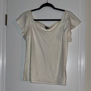 Express Cream Textured Women's Blouse